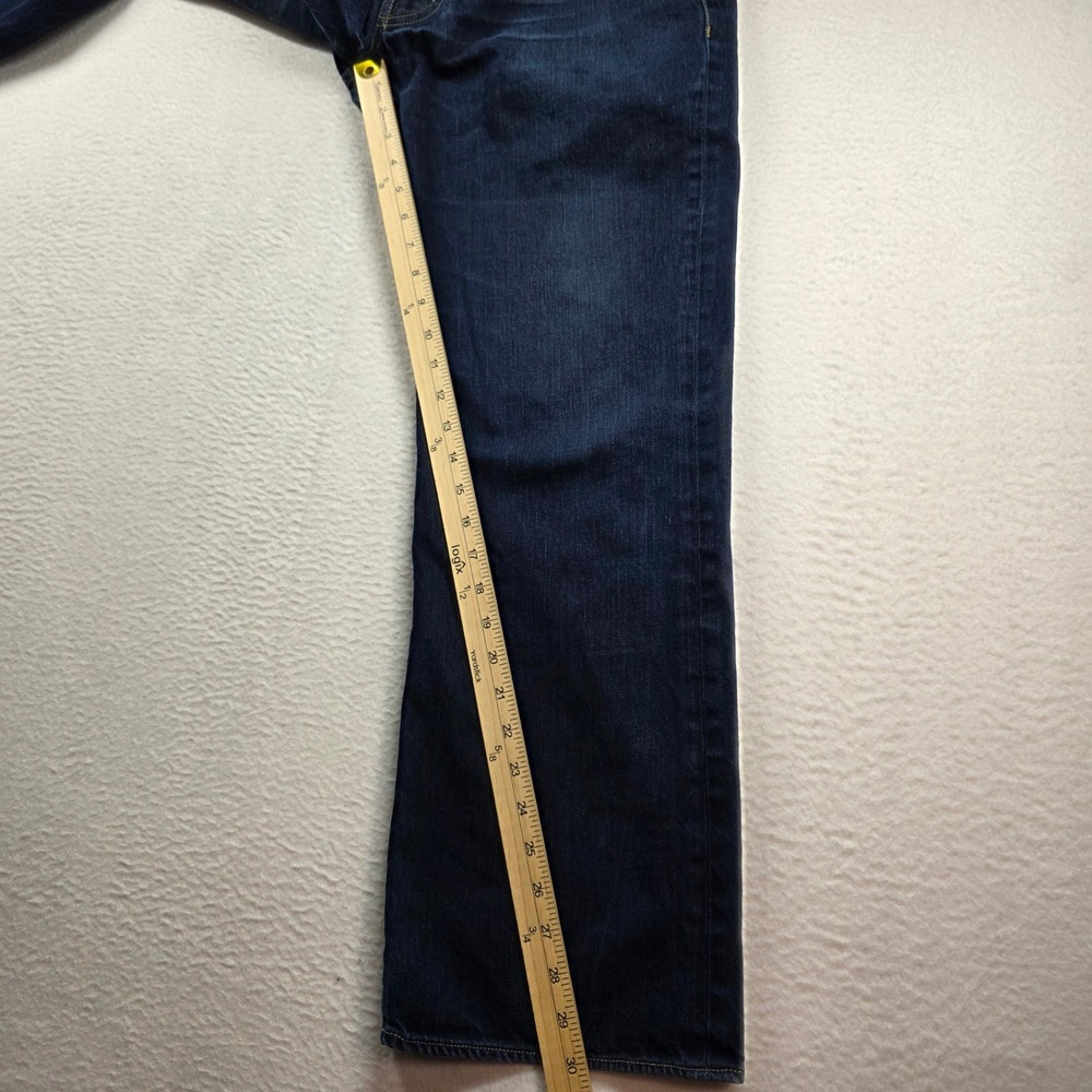 Polo Ralph Lauren Mercer Slim Fit Jeans Mens 36x32 Blue Straight Leg Flag Patch - Picture 9 of 11